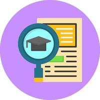 Qualifications Flat Circle Style Icon vector