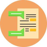 Recommendation Flat Circle Style Icon vector