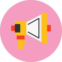Megaphone Flat Circle Style Icon vector