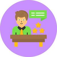 Interviewer Flat Circle Style Icon vector