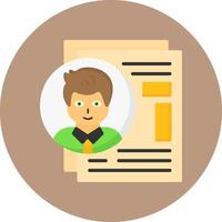Candidate Flat Circle Style Icon vector