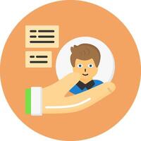 Inclusion Flat Circle Style Icon vector