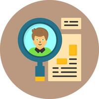Background Check Flat Circle Style Icon vector