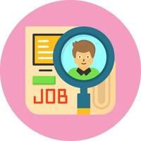 Reference Check Flat Circle Style Icon vector