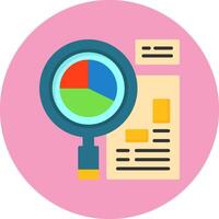 Recruitment Analytics Flat Circle Style Icon vector