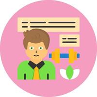 Health and Wellness Flat Circle Style Icon vector