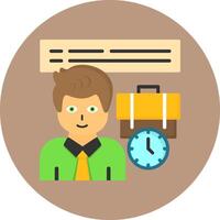 Flexibility Flat Circle Style Icon vector