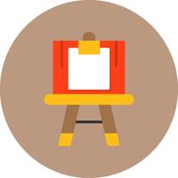 Easel Flat Circle Style Icon vector