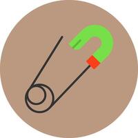 Safety pin Flat Circle Style Icon vector