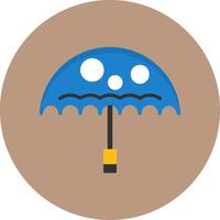Umbrella Flat Circle Style Icon vector
