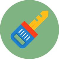 Key Flat Circle Style Icon vector
