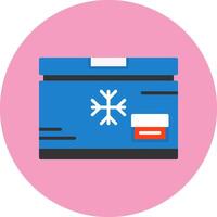 Freezer Flat Circle Style Icon vector
