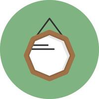 Picture frame Flat Circle Style Icon vector