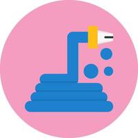 Garden hose Flat Circle Style Icon vector