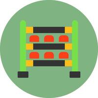 Shoe rack Flat Circle Style Icon vector