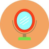 Mirror Flat Circle Style Icon vector