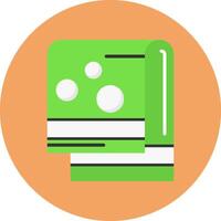 Towel Flat Circle Style Icon vector