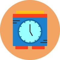 Alarm clock Flat Circle Style Icon vector