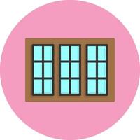 Window Flat Circle Style Icon vector