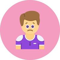 Overwhelm Flat Circle Style Icon vector
