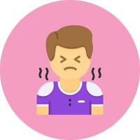 Discomfort Flat Circle Style Icon vector