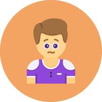 Apprehension Flat Circle Style Icon vector