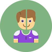 Wariness Flat Circle Style Icon vector