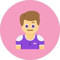 Puzzlement Flat Circle Style Icon vector