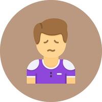 Trepidation Flat Circle Style Icon vector