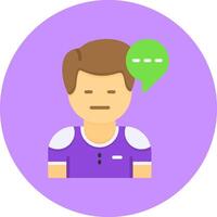 Arousal Flat Circle Style Icon vector