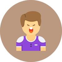 Hostility Flat Circle Style Icon vector