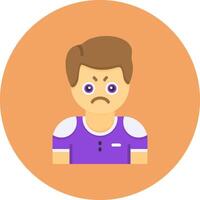 Irritation Flat Circle Style Icon vector