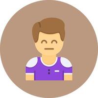 Pessimism Flat Circle Style Icon vector