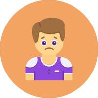 Shame Flat Circle Style Icon vector