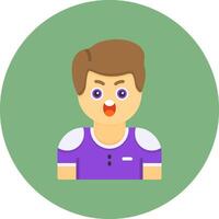 Awe Flat Circle Style Icon vector