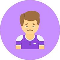 Loneliness Flat Circle Style Icon vector
