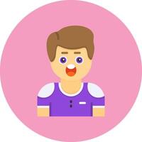 Hesitation Flat Circle Style Icon vector