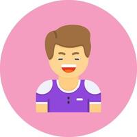 Euphoria Flat Circle Style Icon vector