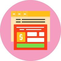 Conversion tracking Flat Circle Icon Style vector