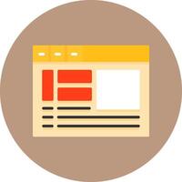 Website Flat Circle Icon Style vector