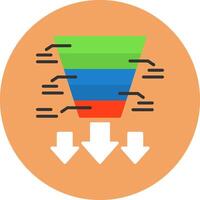 E-commerce tracking Flat Circle Icon Style vector