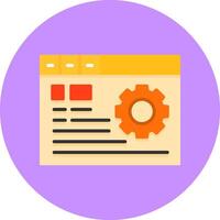 SEO Flat Circle Icon Style vector