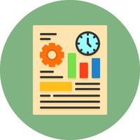 Event tracking Flat Circle Icon Style vector