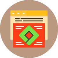 Attribution modeling Flat Circle Icon Style vector