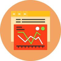Keyword ranking Flat Circle Icon Style vector