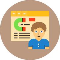 Click map Flat Circle Icon Style vector