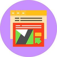 Conversion rate optimization Flat Circle Icon Style vector