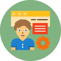 Link outreach Flat Circle Icon Style vector