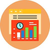 Exit rate Flat Circle Icon Style vector