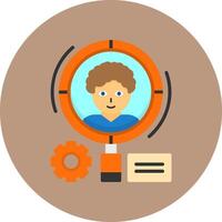 Demographics Flat Circle Icon Style vector